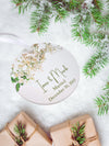 Personalized Married Ceramic Ornament - Newlywed Gift, Wedding Keepsake, Mr & Mrs Christmas Ornament