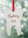 Personalized Tooth Ornament, Custom Name Keepsake, Tooth Loss Celebration