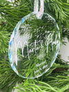 Personalized Crystal Christmas Ornament - Custom Names and Dates - Elegant Keepsake