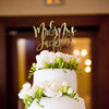 Custom Mr & Mrs Acrylic Cake Topper - Elegant Wedding Surname Decor