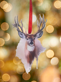 Woodland Deer Christmas Ornament on Acrylic