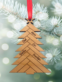 Personalized Christmas Tree Ornaments, Custom Family Names