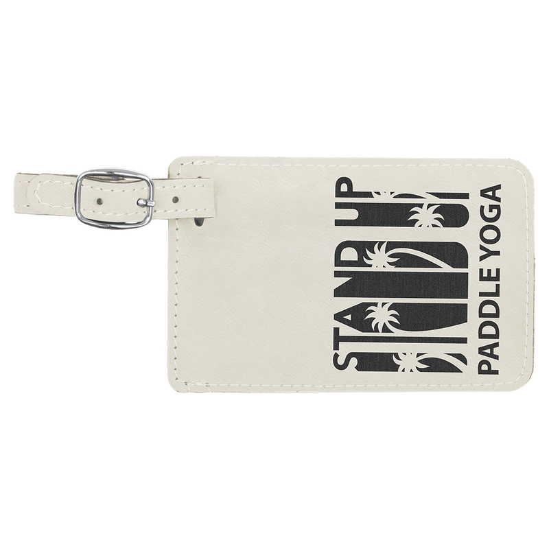 Customizable Laser Engraved Leatherette Luggage Tag