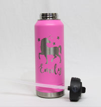 Personalized 32oz Insulated Water Bottle - Custom Engraved Drinkware