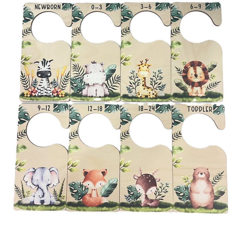 Woodland Baby Closet Dividers - Set of 8 - Single or Double Sided