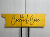 Cocktail Cove Laser Cut Wooden Sign - Vibrant Mixologist's Marker