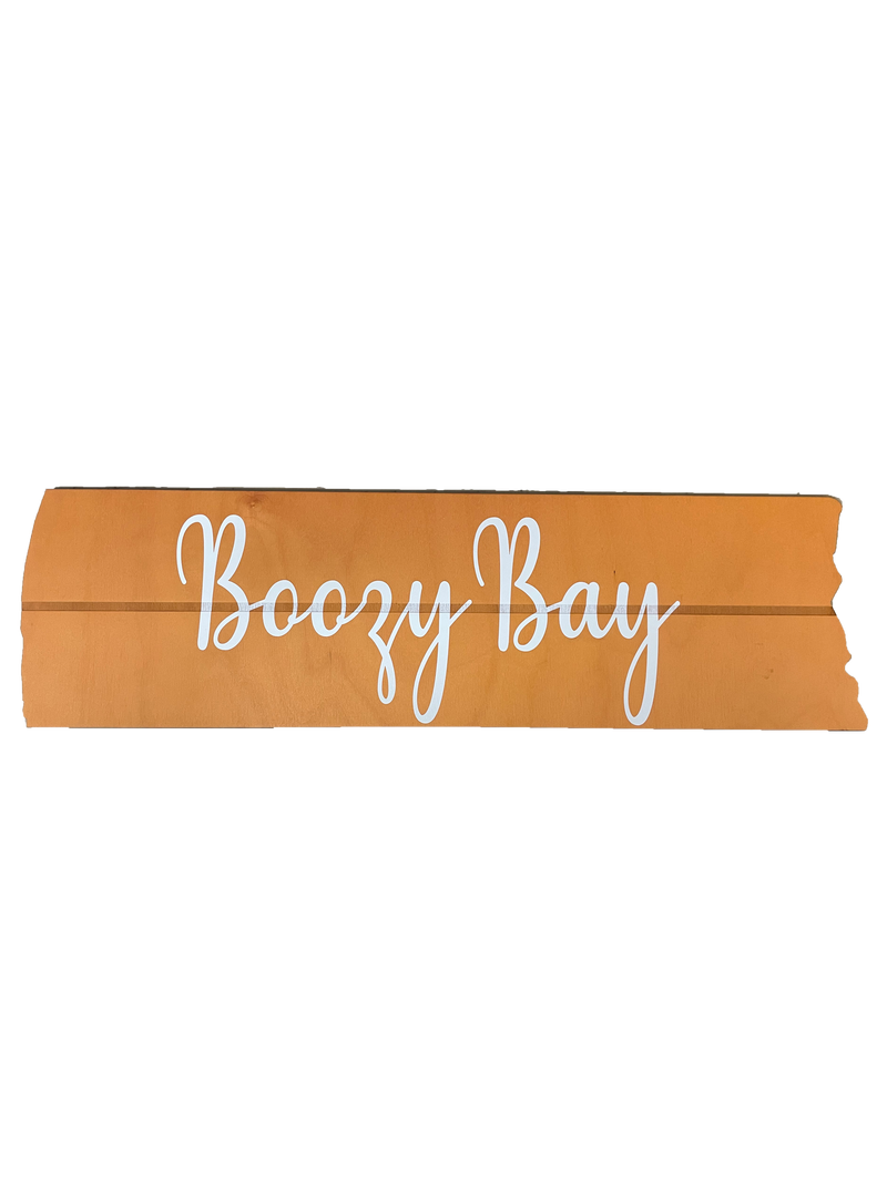 Boozy Bay Wooden Sign - Coastal Cheers Decor