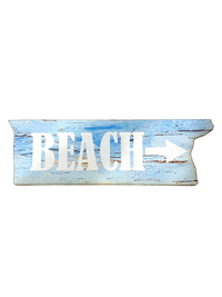 Rustic Beach Arrow Sign - Coastal Directional Decor