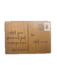 Personalized Message Wood Postcard - Custom UV Printed Keepsake