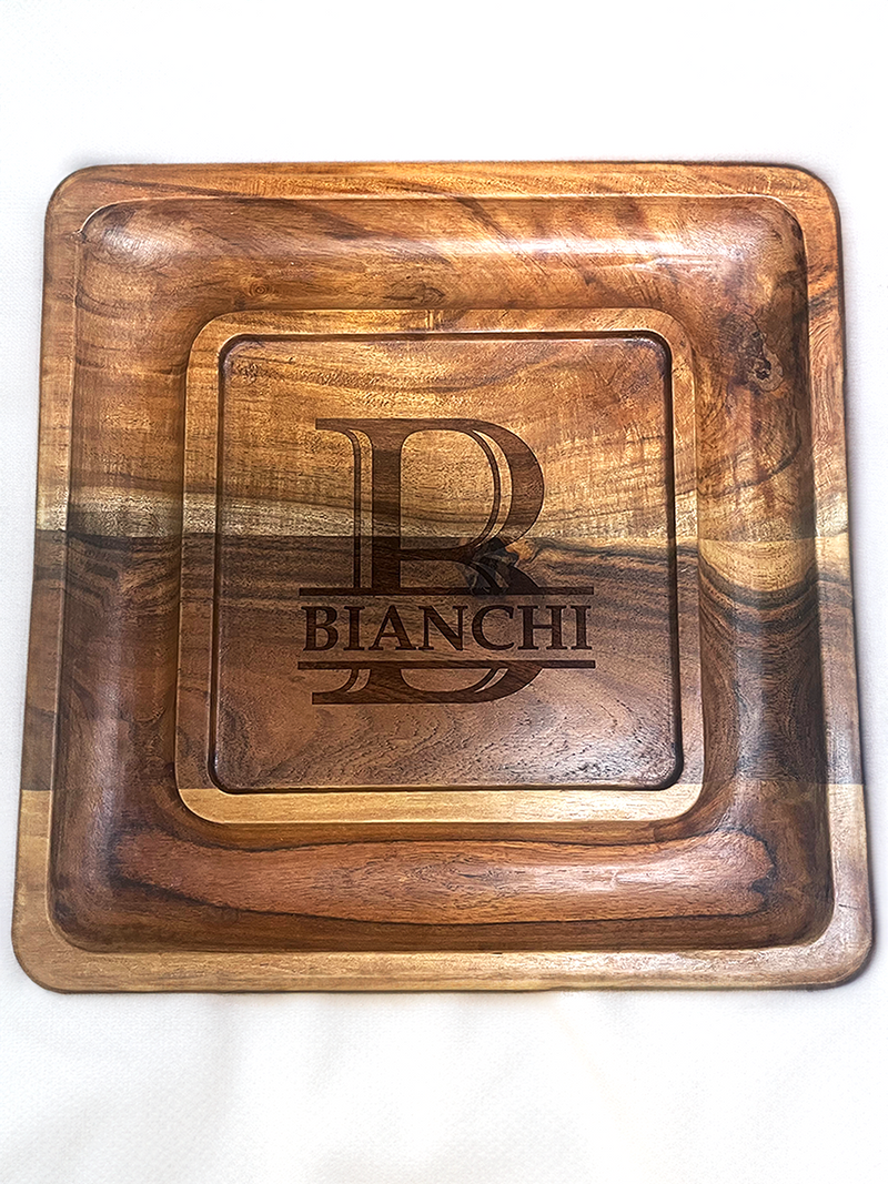 Custom Engraved Acacia Charcuterie Serving Tray