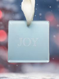 Festive Elegance One-sided Square Ornaments | Your Personalized Christmas Selection