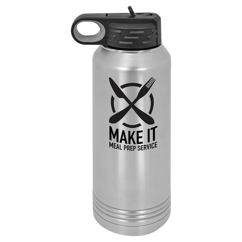 Personalized 32oz Insulated Water Bottle - Custom Engraved Drinkware