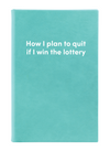 How I plan to quit if I win the lottery Leatherette Lined Hardcover Notebook