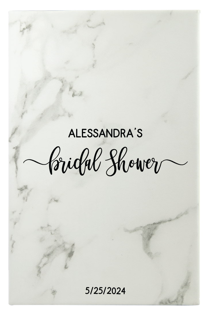 Personalized Bridal Shower Leatherette Lined Hardcover Notebook