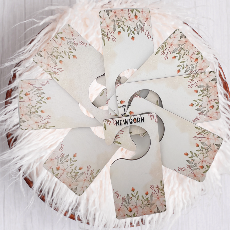 Floral Baby Closet Dividers - Set of 8 - Single or Double Sided