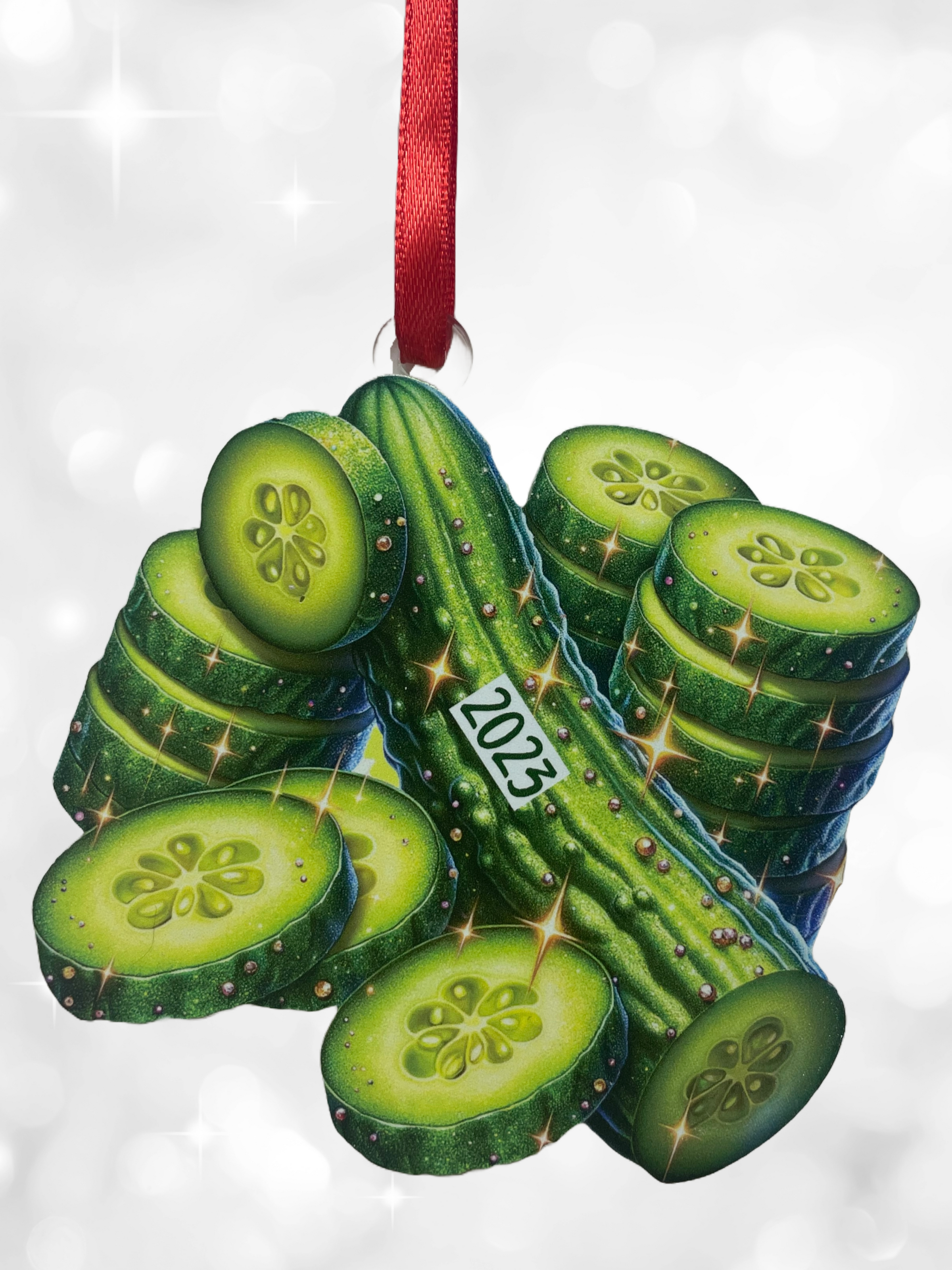 2023 Pickle Laser Cut Acrylic Christmas Ornament