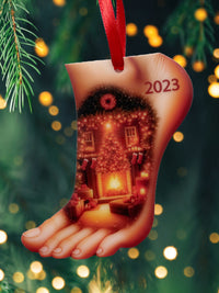 Cozy Hearth 2023 Foot Laser Cut Acrylic Ornament