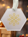 Elegant Acrylic One-Sided Hexagon Christmas Ornament|Inspirational Festive Decor