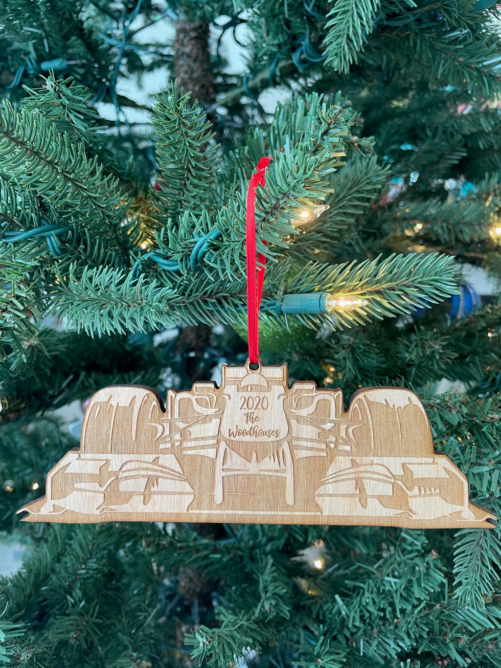 Personalized Race Car 2020 Laser Cut Wooden Ornament