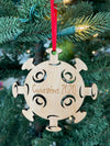 Coronavirus Laser Cut Wooden Ornament