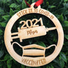 Stick it to COVID-19 2021 Laser Cut Wooden Ornament