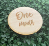 Made to order set of Six Double Sided Laser Cut Baby Circles Wooden milestone Markers / Monthly Circles Discs