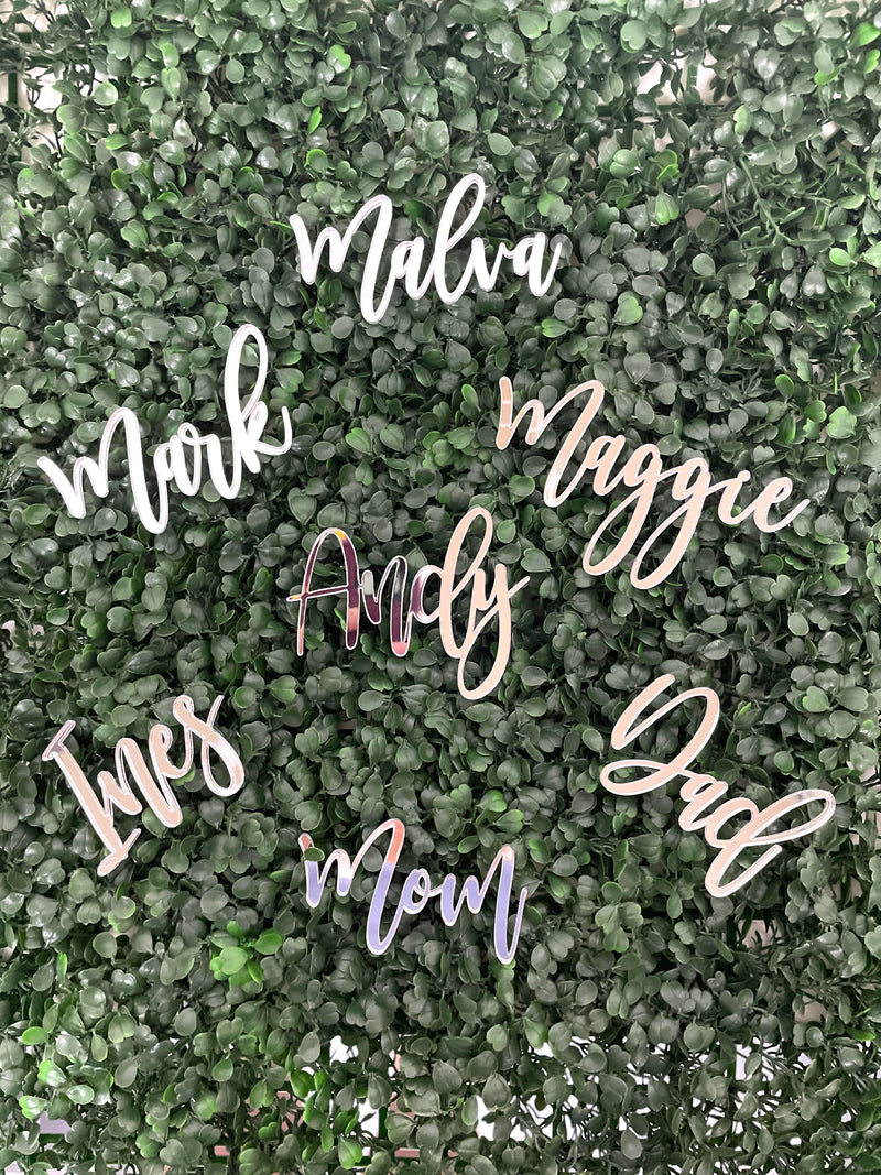 Personalized Laser Cut Custom Acrylic Name Placecard